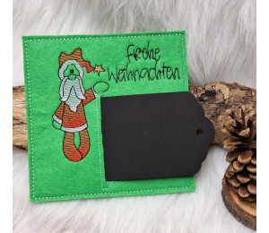 ADVENTSKALENDER 5. Dezember - Stickserie - 6 Geld- oder Gutscheinkartenhülle Weihnachten